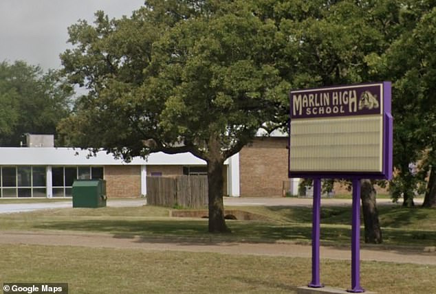 Although Johnson's daughter graduated from Marlin High School (pictured) in 2023, her son still attends, but she keeps a close eye on him because of Henson.