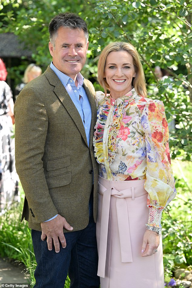 Gabby with her husband, retired rugby player Kenny Logan. They met 25 years ago on a night out with friends in west London and Kenny proposed a year later.