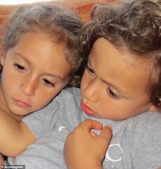 A third image showed Emme and Max, whom JLo shares with ex-husband Marc Anthony, cuddling as toddlers.