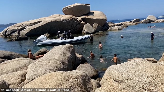 Images taken by disgruntled beachgoers captured the moment authorities intervened to stop the impromptu party.