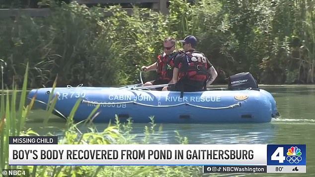 Police and fire departments and the Maryland National Police searched overnight for the missing teen. Drones had been used, but because there were snapping turtles in the pond, divers were not deployed, authorities said.