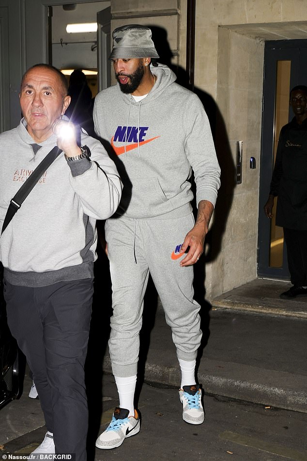 Los Angeles Lakers center Anthony Davis is photographed after spending time with Team USA in Paris