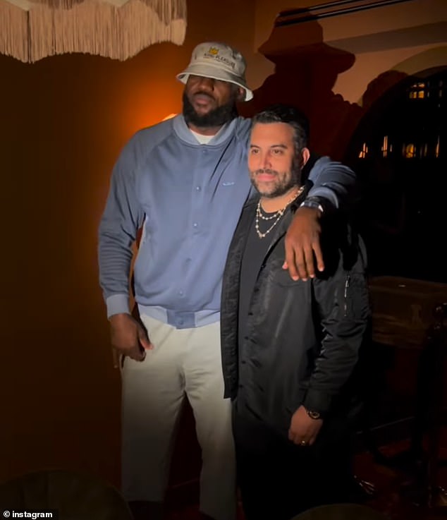 LeBron James is photographed hanging out with restaurant owner Mehdi Abdelhedi in Siena