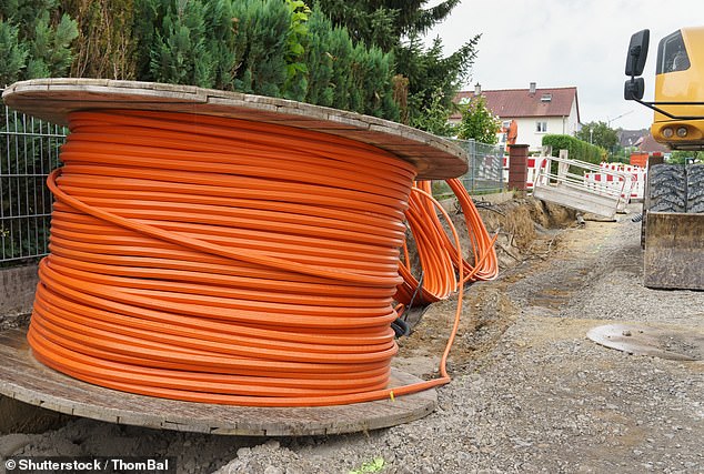 This technique was tested on standard fibre optic cables, meaning networks could be upgraded without the need to lay new cables underground (file image)