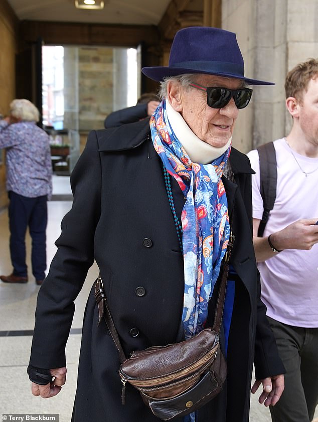 Sir Ian put on a brave face as he turned up to support the cast of Player Kings in Newcastle on Saturday, after he was forced to pull out of the show.