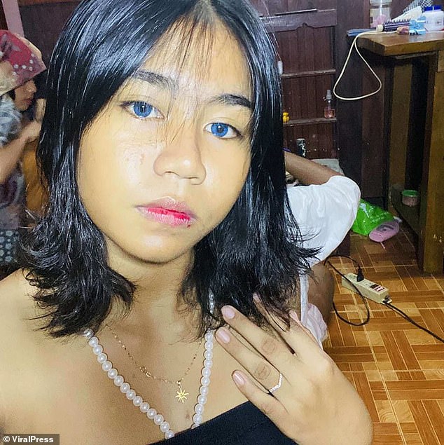 Nay, who had 150,000 followers on social media, drowned when water crashed around her in the popular tourist destination of Paung town in Mon state.