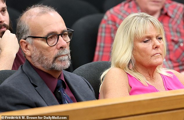 Pullos' parents look on as their daughter appears in Los Angeles Superior Court on Monday