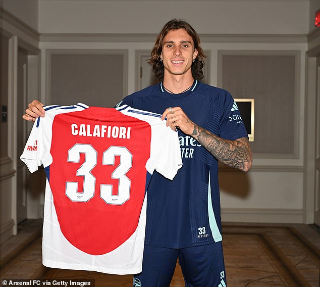 The Italian completed his £42million transfer to the Gunners on Monday and joined the squad in the United States.