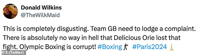 1722294430 784 Boxing fans furious with Olympic judges after Team GBs Delicious Orie