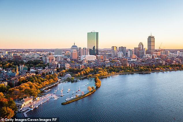 Here you can see the Boston skyline. Strazzullo lived in a suburb outside the city before moving.