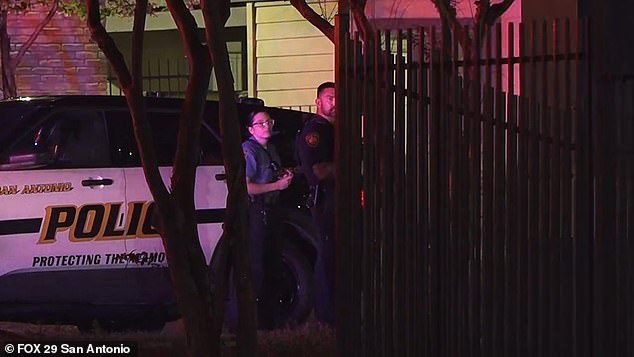 Officers responded to a domestic violence call in San Antonio around 3 a.m. Sunday.