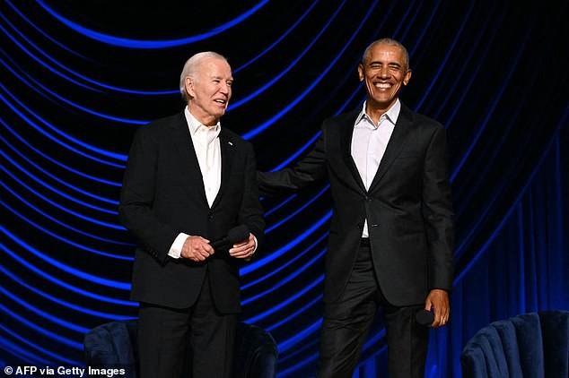 Trump also repeated his recent claim that Joe Biden and his former boss Barack Obama do not get along and that his predecessor participated in a coup against Biden.