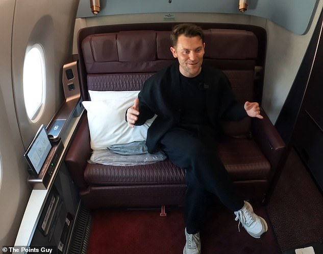 In the video, Nicky sums up JAL's first class as 'spectacular'