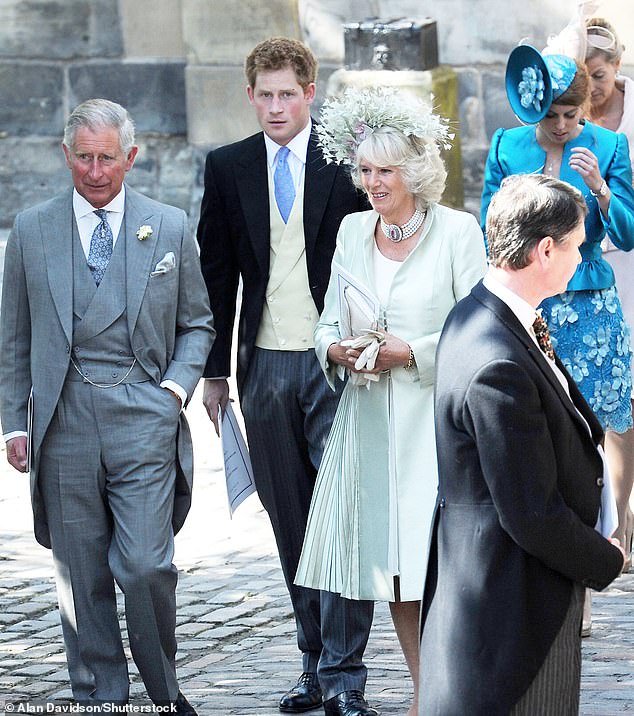 Many senior royals attended, including the late Duke of Edinburgh, the then Prince Charles, Camilla, Prince Harry and Princesses Eugenie and Beatrice.