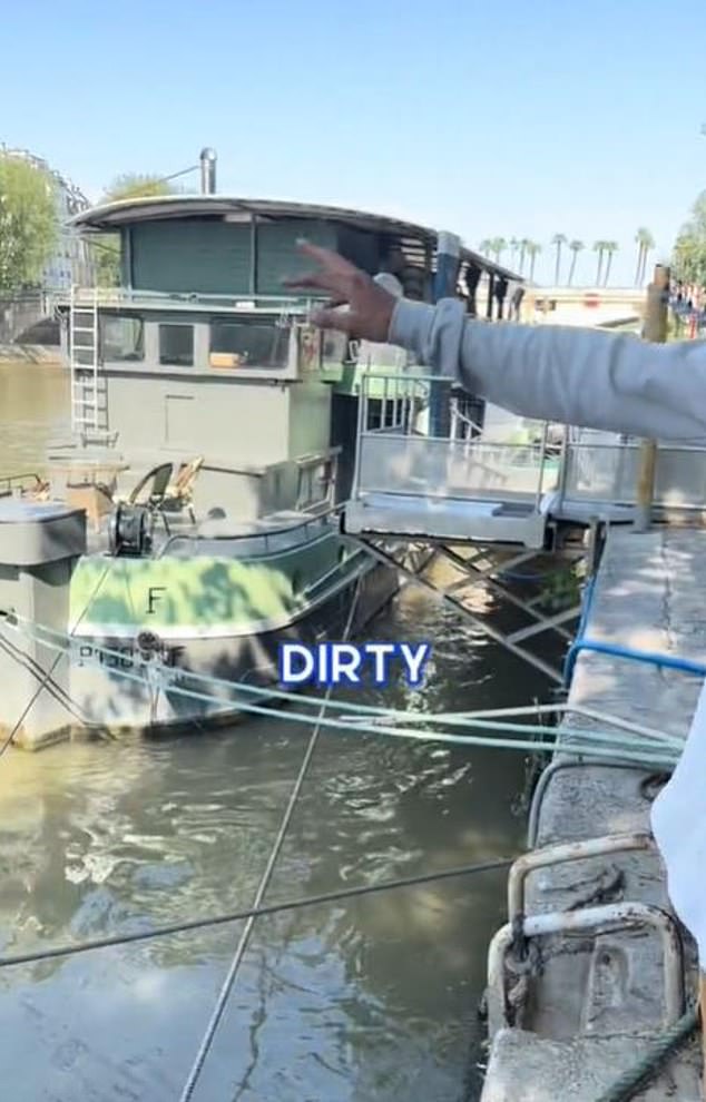 Another local took a look at the water with MailOnline and said it was still full of filthy stuff.