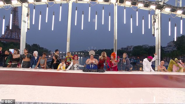 This scene featuring drag queens performing The Last Supper caused controversy during the opening ceremony of the 2024 Olympic Games in Paris on Friday night.