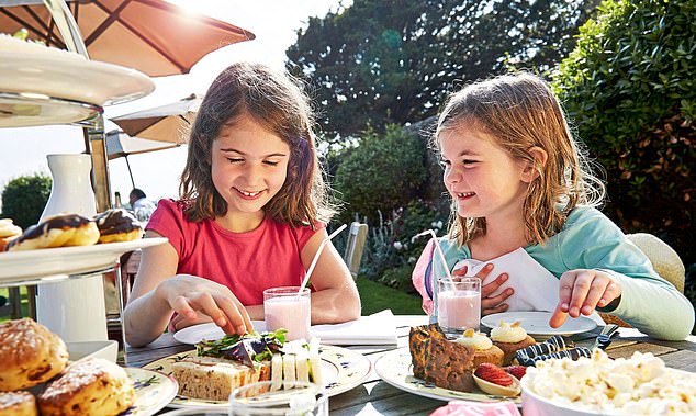 Children enjoy afternoon tea at Ballifscourt, a B&B 