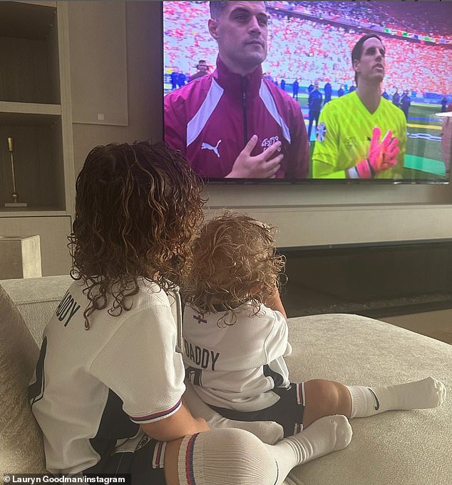 Kairo and Kinara were pictured enjoying their day as he represented England at Euro 2024