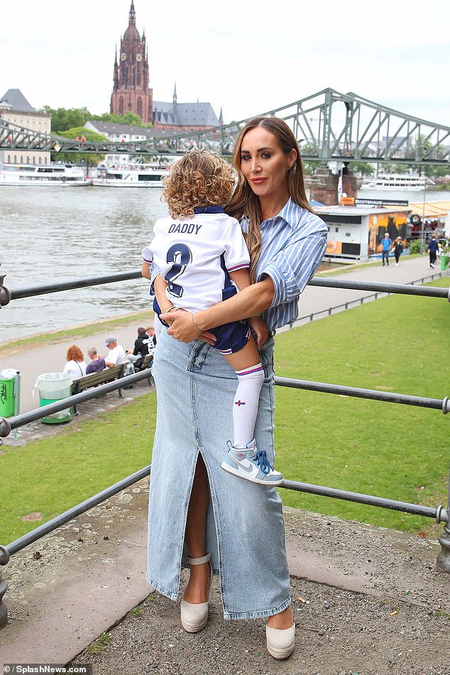 Goodman with Kairo at an event in Frankfurt after travelling to Germany for Euro 2024