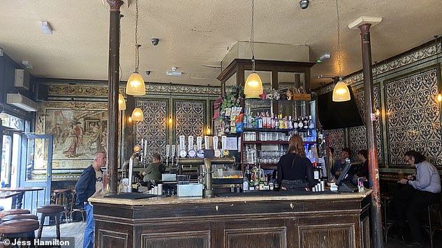 The Ten Bells (pictured) is famous for its connection to London's most notorious serial killer, Jack the Ripper, and is said to be haunted by one of his victims.