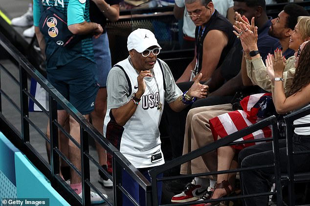 Spike Lee during the women's team finals of artistic gymnastics on day four