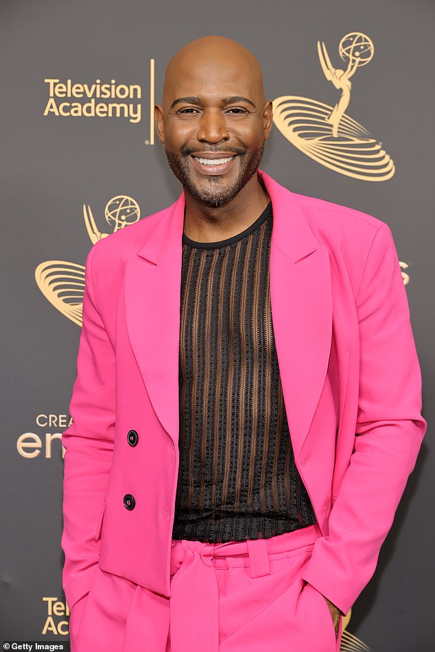 Karamo Brown's hit series, The Karamo Show, has become a huge success and has attracted more than 1 million subscribers on YouTube (pictured in 2022 at the Creative Arts Emmys at the Microsoft Theater in Los Angeles)