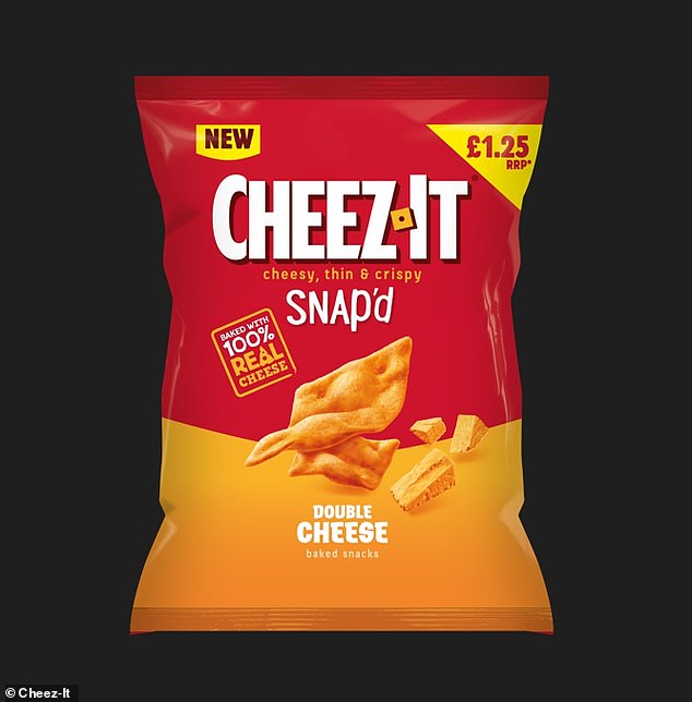 From August, UK consumers will have the chance to enjoy three bold Cheez-It Snap'd flavours: Double Cheese (pictured), Cheese & Chilli, and Cheese, Sour Cream & Onion.