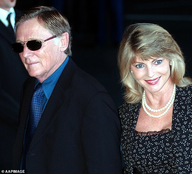 Her future father, John Cornell, is pictured with his wife Delvene Delaney in Sydney in 2006.