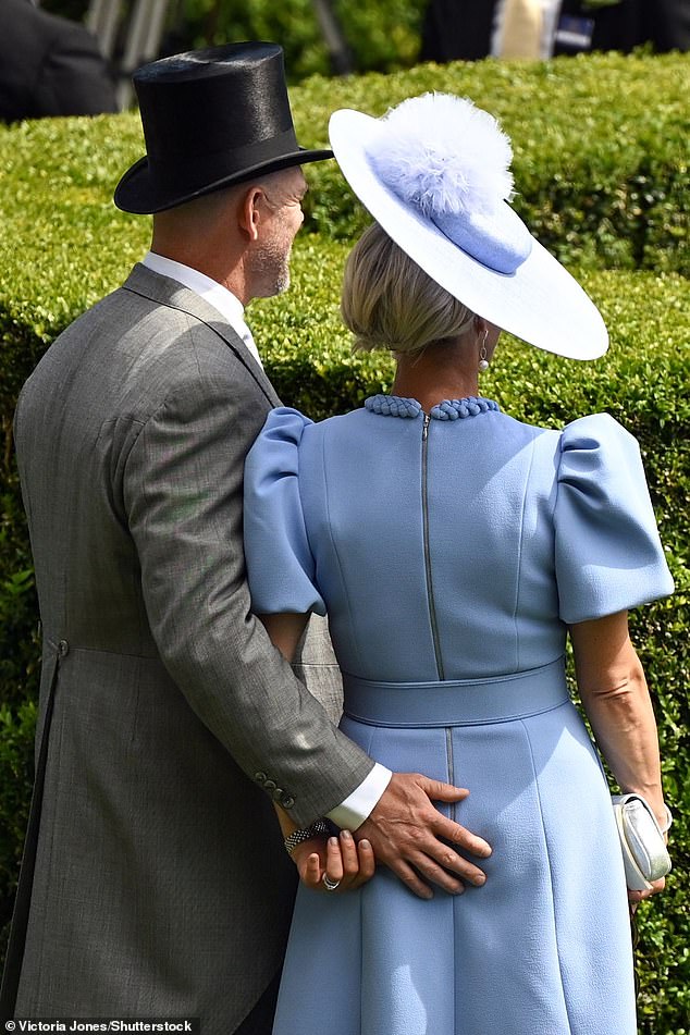 Last month, PDA-loving Mike even cheekily placed a hand on Zara's bum at Royal Ascot.