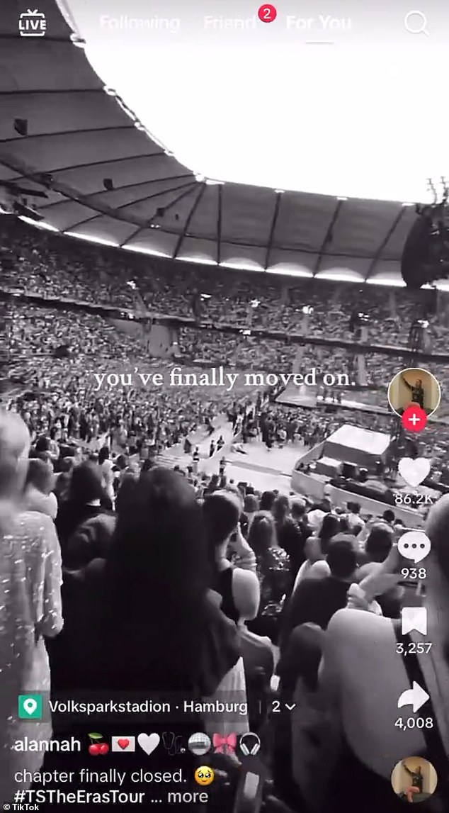 The ring flew off and landed somewhere in the sections below her at the Volksparkstadion, a 57,000-seat football stadium.