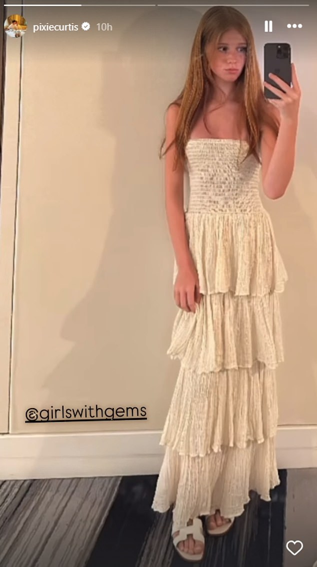 On Tuesday, the PR maven's daughter, Pixie, shared a photo on Instagram in which she is wearing white Hermes sandals that retail for $1,265.