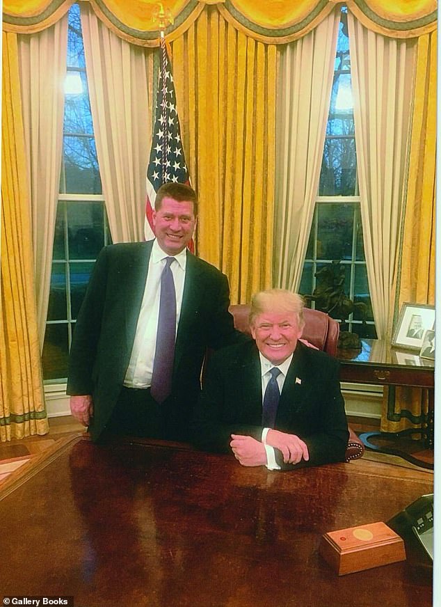 Fred Trump is seen here with his uncle, former President Donald Trump, inside the Oval Office.