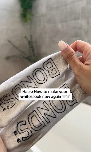 Melbourne mum's hack even worked on these stained white socks