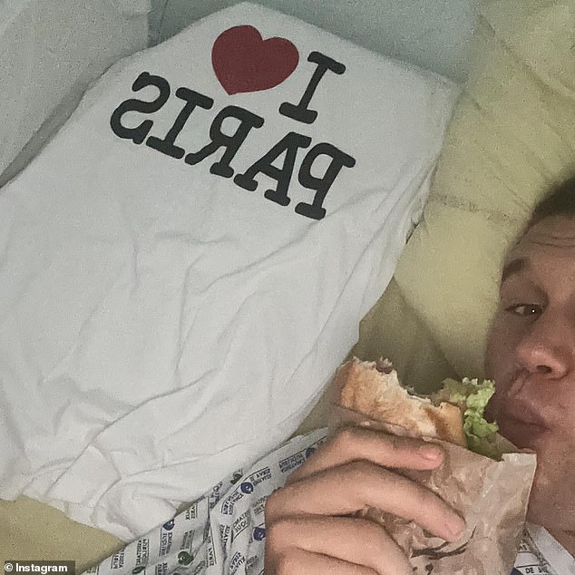 Plapp also posted a picture of himself enjoying a kebab after his medal dreams in the time trial were crushed.