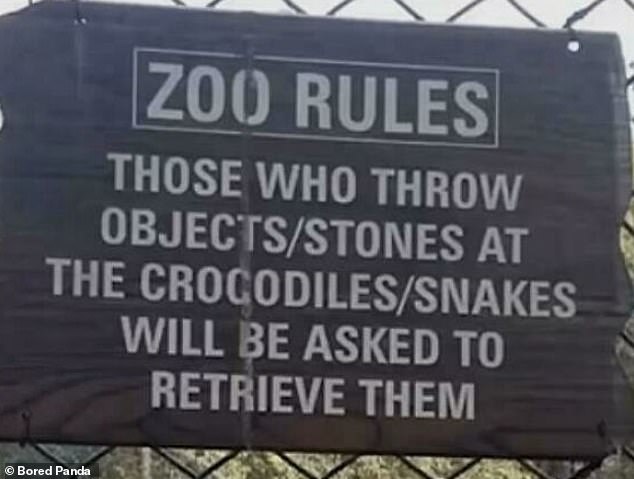 Meanwhile, this hilarious poster was spotted at the Dehradun Zoo in Uttarakhand, India, and I think they made their point clear.