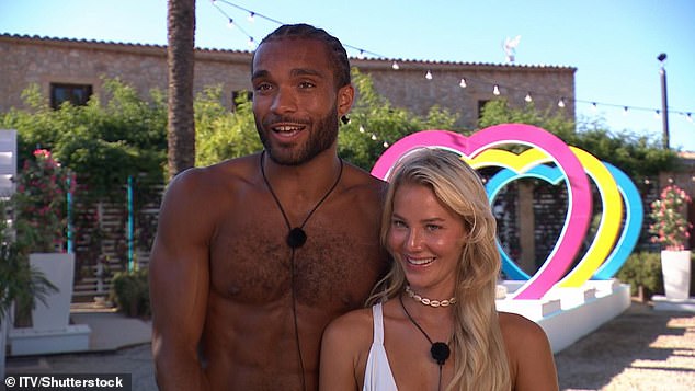 Grace was evicted from the villa just four days before the final, along with her partner Reuben Collins (both pictured).