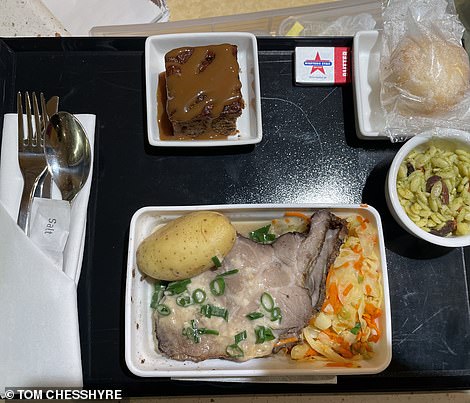 The food on board (above) is 