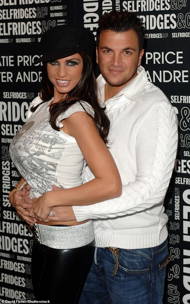 The reality star, whose ex-husbands include Peter Andre (pictured in 2006), Alex Reid and Kieran Hayler, claimed that 