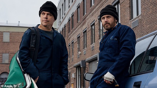 Matt and Casey Affleck (right) will star as thieves Rory and Cobby on the run in Doug Liman’s heist comedy The Instigators, which hits select U.S. theaters Friday before streaming Aug. 9 on Apple TV+.