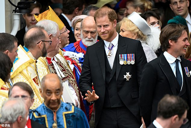 Harry attended the king's coronation at Westminster Abbey in May 2023 without Meghan.