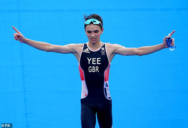 Yee finished second to take the silver medal in the Men's Triathlon at Odaiba Marine Park on day three of the Tokyo 2020 Olympic Games in Japan (pictured)