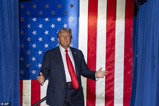 Donald Trump arrives to speak at a campaign rally in St. Cloud, Minnesota, on July 27. The former president is returning to Georgia for a rally on Saturday at the same venue where Harris held her rally on Tuesday.