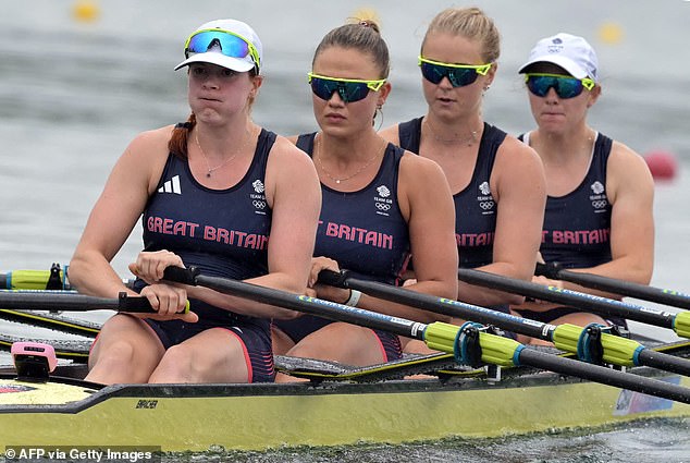 The British team competing at the Vaires-sur-Marne Nautical Centre in Vaires-sur-Marne consisted of (left to right) Georgina Brayshaw, Lola Anderson, Hannah Scott and Lauren Henry.