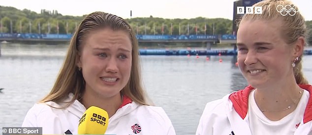 Lola Anderson, 26, spoke alongside teammate Hannah Scott (right), 25.