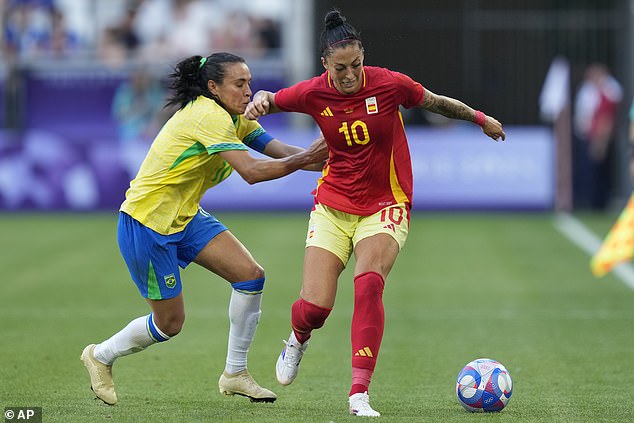 Brazil lost 2-0 to Spain, damaging their hopes of advancing to the women's tournament