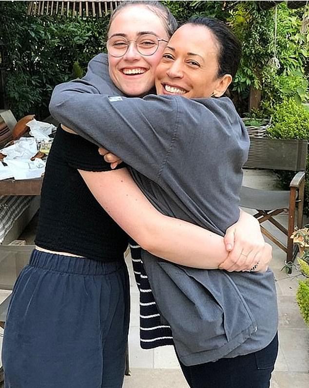 Ella Emhoff, 25, with her stepmother, Vice President Kamala Harris