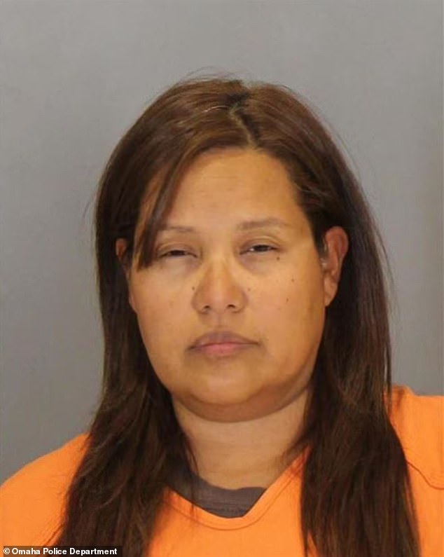 Juanita Pinon, 40, reportedly left her five-year-old adopted son in her pickup truck in a parking lot for seven hours in 89-degree heat.