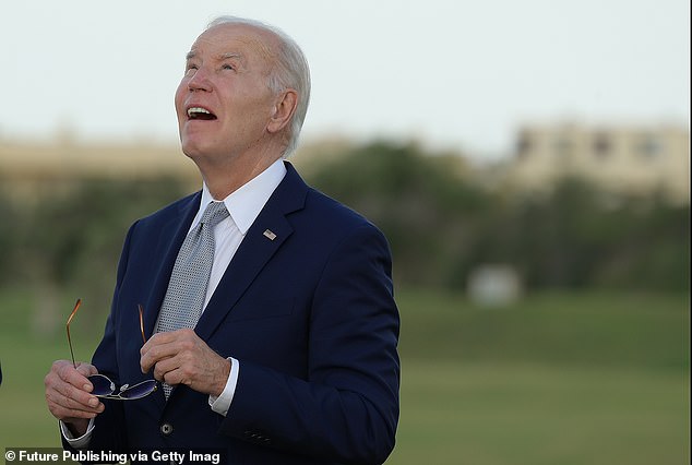 Biden walked away during a parachute demonstration at the annual G7 meeting hosted by the Italian prime minister.