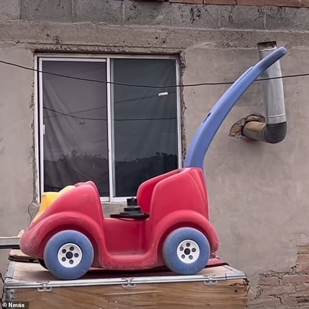 The house in Juarez, Mexico, where the attempted kidnapping of the 18-month-old boy took place on Sunday