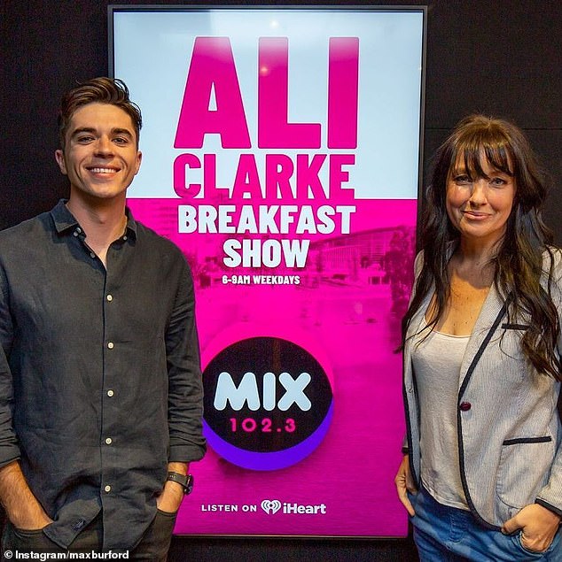 In January, Ali's Mix 102.3 morning radio show underwent a major change following rumours that The Kyle and Jackie O Show was expanding to Adelaide and then being cancelled. Pictured: Ali Clarke (right) and Max Burford